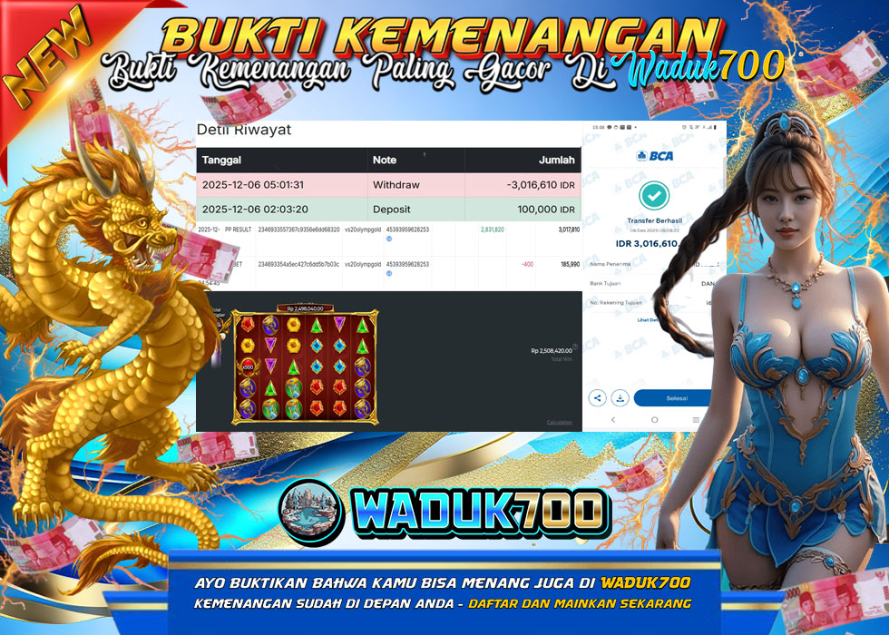 BUKTI JACKPOT SLOT GATES OF OLYMPUS SUPER SCATER TERPERCAYA DI INDONESIA TGL 06-1-2025