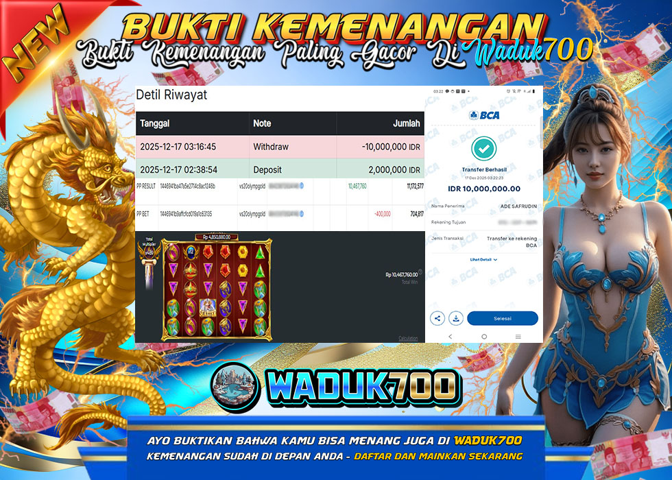 BUKTI JACKPOT SLOT GATES OF OLYMPUS SUPER SCATTER TERPERCAYA DI INDONESIA TGL 17-12-2025