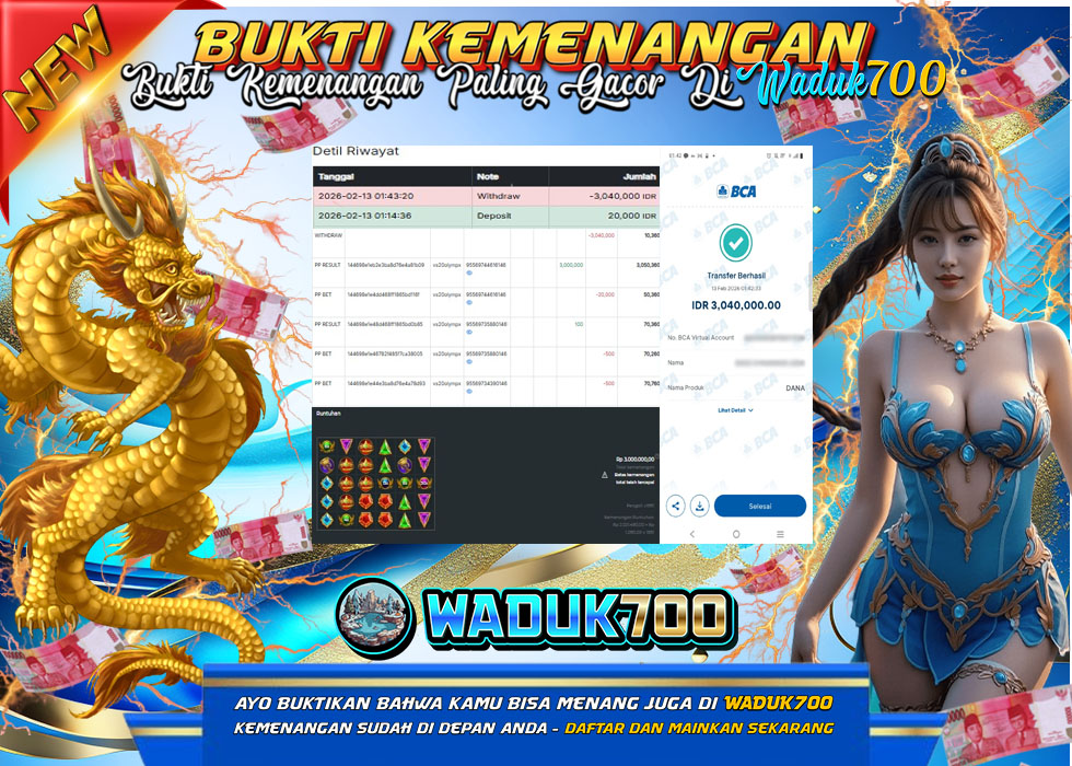 BUKTI JACKPOT SLOT GATES OF OLYMPUS 1000 TERPERCAYA DI INDONESIA TGL 13-02-2026