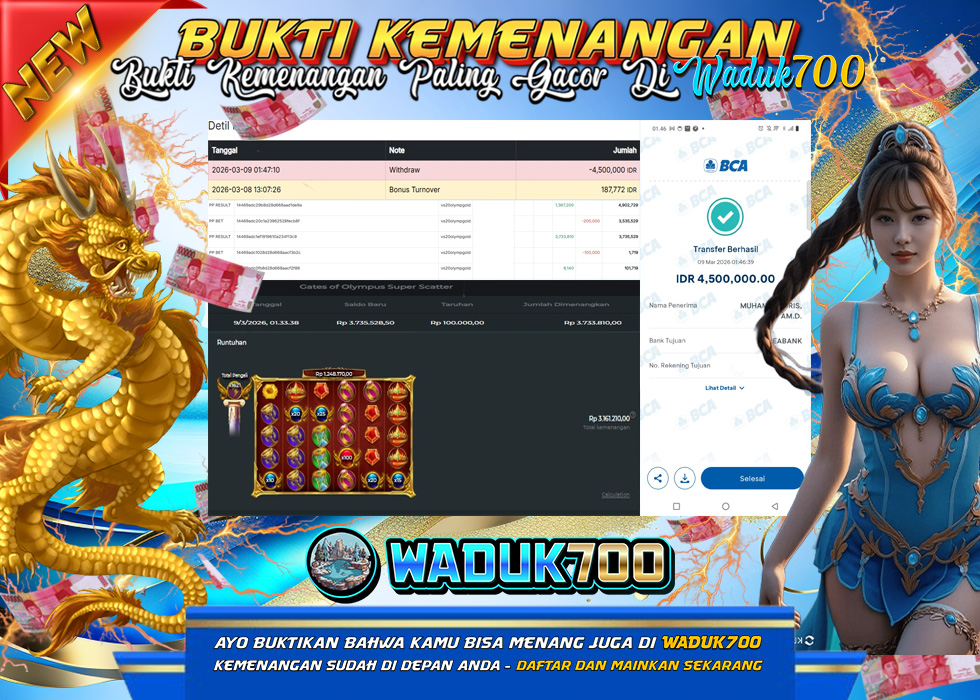 BUKTI JACKPOT SLOT GATES OF OLYMPUS SUPER SCATTER TERPERCAYA DI INDONESIA TGL 09-03-2026