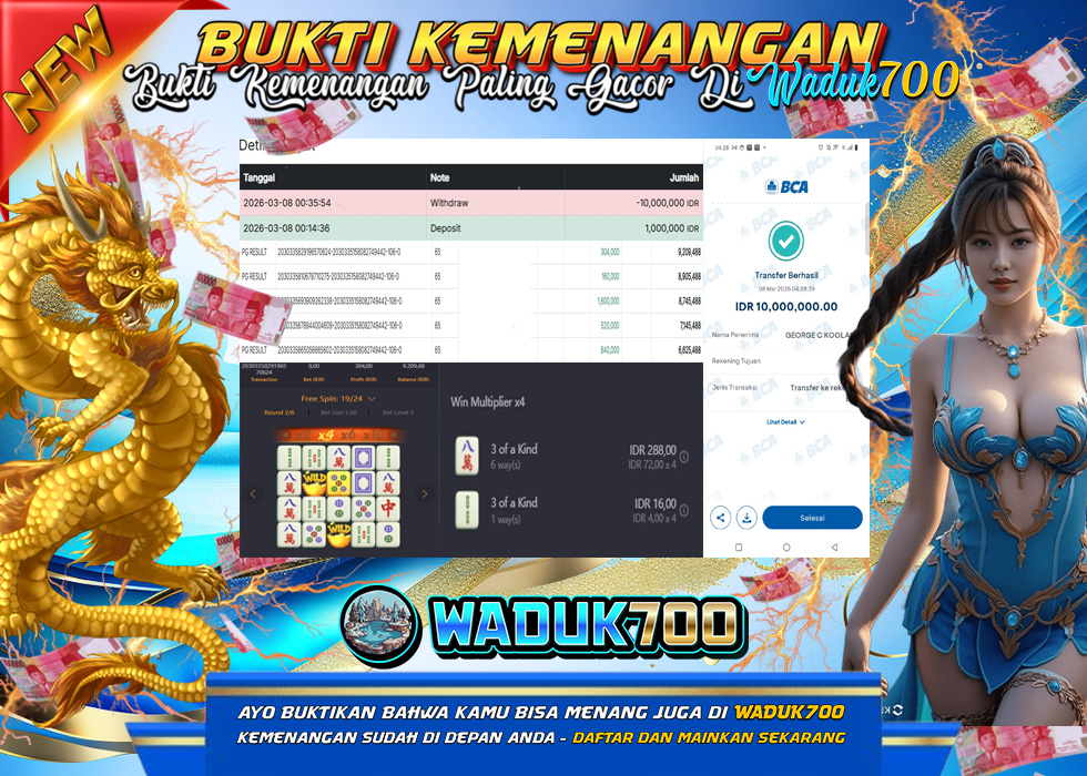 BUKTI JACKPOT SLOT MAHJONG WAYS TERPERCAYA DI INDONESIA TGL 08-03-2026