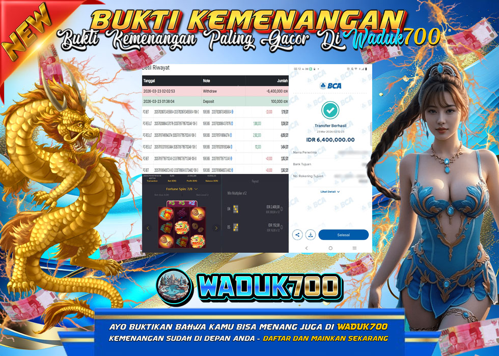 BUKTI JACKPOT SLOT TERPERCAYA FORTUNE DRAGON INDONESIA TGL 23-03-2026